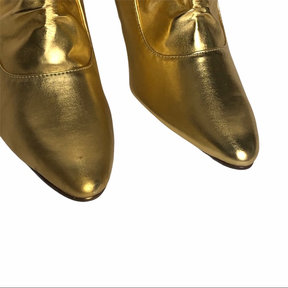 Michael Antonio Metallic Gold “SMUSH” Booties 8 - Picture 6 of 15
